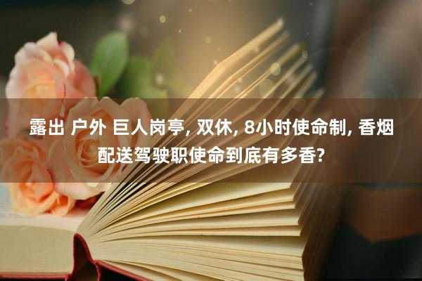 露出 户外 巨人岗亭, 双休, 8小时使命制, 香烟配送驾驶职使命到底有多香?