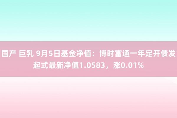 国产 巨乳 9月5日基金净值：博时富通一年定开债发起式最新净值1.0583，涨0.01%