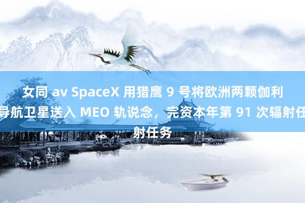 女同 av SpaceX 用猎鹰 9 号将欧洲两颗伽利略导航卫星送入 MEO 轨说念，完资本年第 91 次辐射任务