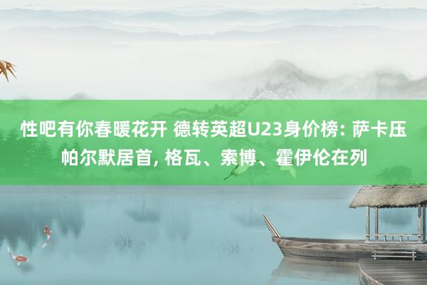 性吧有你春暖花开 德转英超U23身价榜: 萨卡压帕尔默居首， 格瓦、索博、霍伊伦在列