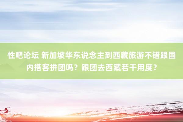 性吧论坛 新加坡华东说念主到西藏旅游不错跟国内搭客拼团吗？跟团去西藏若干用度？