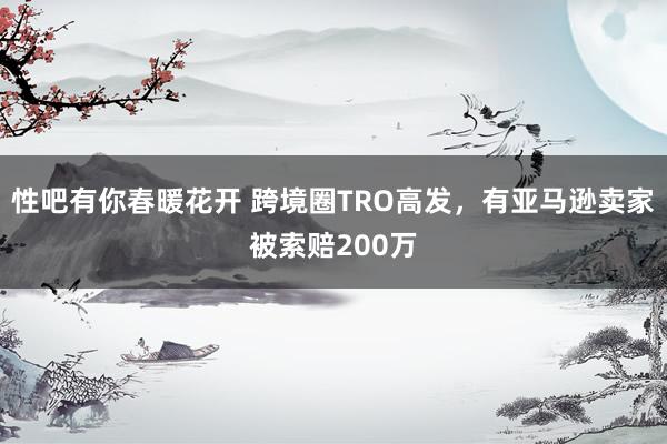 性吧有你春暖花开 跨境圈TRO高发，有亚马逊卖家被索赔200万