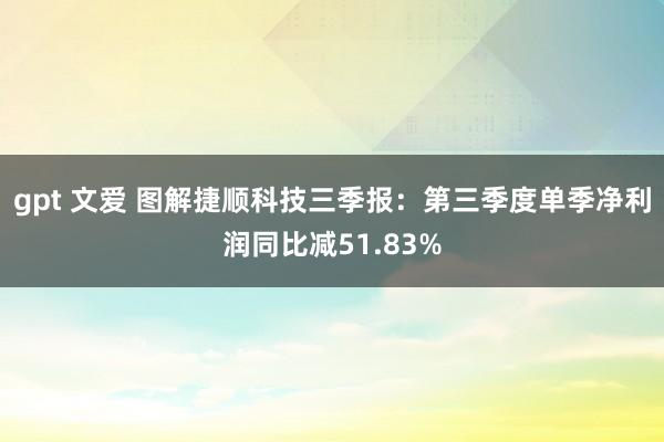 gpt 文爱 图解捷顺科技三季报：第三季度单季净利润同比减51.83%