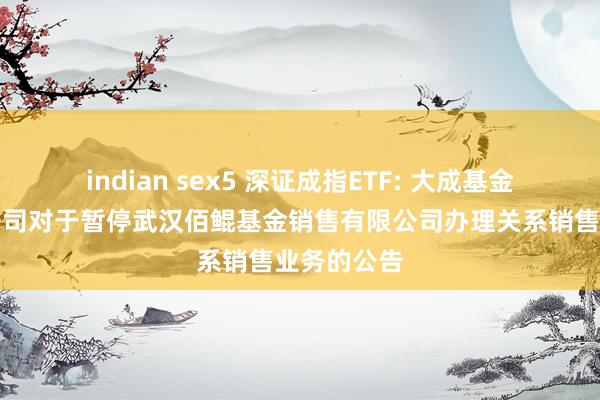 indian sex5 深证成指ETF: 大成基金处治有限公司对于暂停武汉佰鲲基金销售有限公司办理关系销售业务的公告