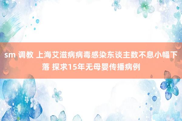 sm 调教 上海艾滋病病毒感染东谈主数不息小幅下落 探求15年无母婴传播病例