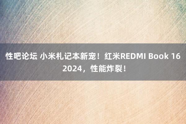 性吧论坛 小米札记本新宠！红米REDMI Book 16 2024，性能炸裂！