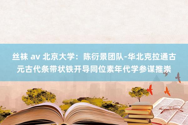 丝袜 av 北京大学：陈衍景团队-华北克拉通古元古代条带状铁开导同位素年代学参谋推崇