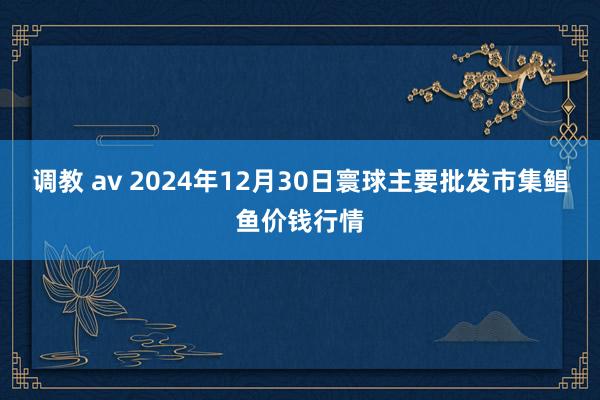 调教 av 2024年12月30日寰球主要批发市集鲳鱼价钱行情