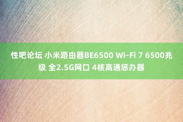 性吧论坛 小米路由器BE6500 Wi-Fi 7 6500兆级 全2.5G网口 4核高通惩办器